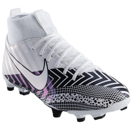 Nike Mercurial Superfly 7 Academy Mds FG / MG Junior BQ5409 110 nogometne cipele bijela bijela 1