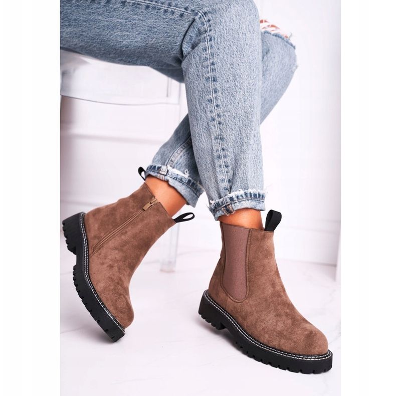 Ideal Ženske čizme Chelsea Khaki Resist kaki zelena 2