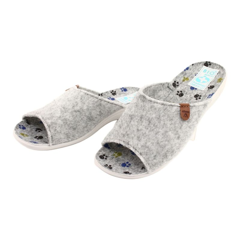 Papuče od filca Adanex 25494 sive siva 2