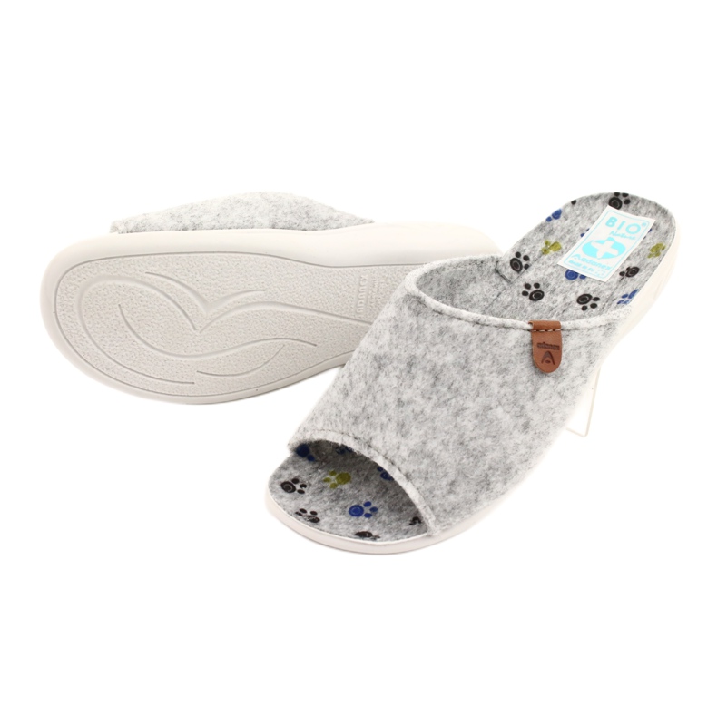 Papuče od filca Adanex 25494 sive siva 3