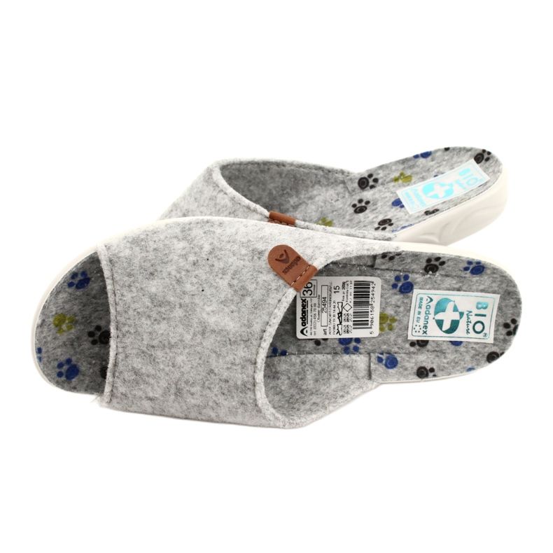 Papuče od filca Adanex 25494 sive siva 4