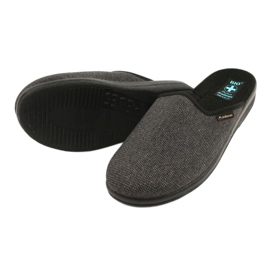 Muške papuče Adanex 24142 crna siva 3
