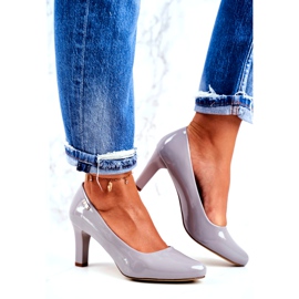 Ženske pumpe Sergio Leone Grey Lacquered Orsola siva 2