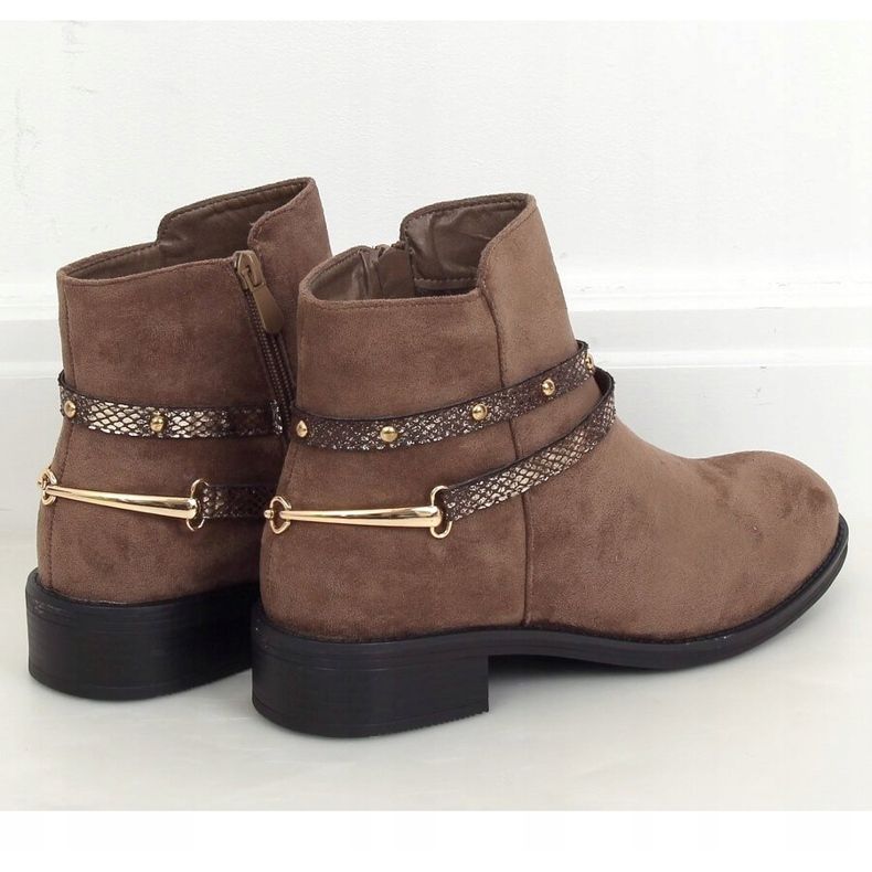 Ženske tamno bež čizme RQ332 Khaki 1