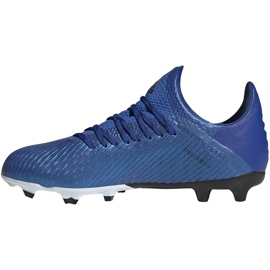 Plave nogometne cipele Adidas X 19.1 Fg Jr EG7164 plava plava 1