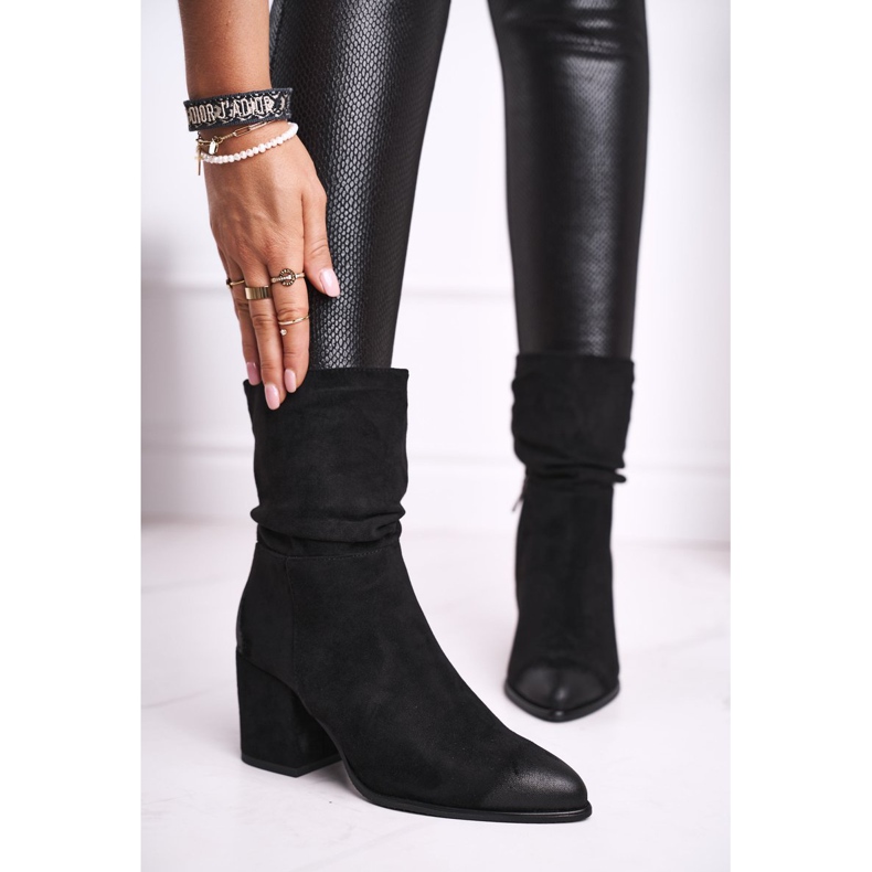 Vinceza Ženske čizme na petu Eko-antilop crne gore crna 1