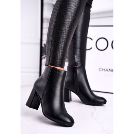 FW1 Ženske čizme na petu Black Gun crna 1