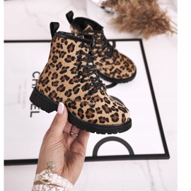 FRROCK Dječje čizme s leopard uzorkom Dafne smeđa raznobojna 2