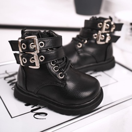 FRROCK Dječje čizme ugrijane krznom Crna Valentina 2