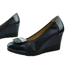 Crne pumpe na klinu Downreaver mornarsko plava 1