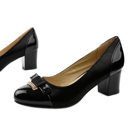 Ženske crne pumpe na Greenbane stupu crna 1