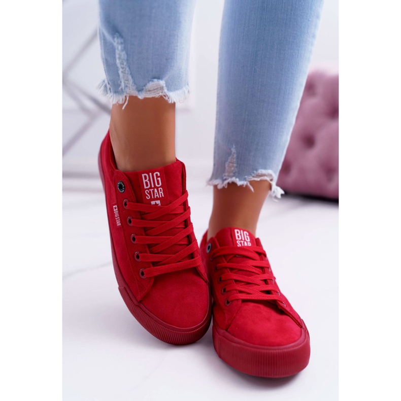 Ženske tenisice Big Star Suede Red EE274044 crvena 2