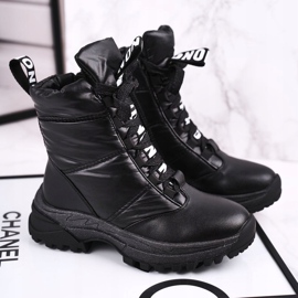 Apawwa Dječje snježne čizme izolirane krznom Black Grantes crno 2