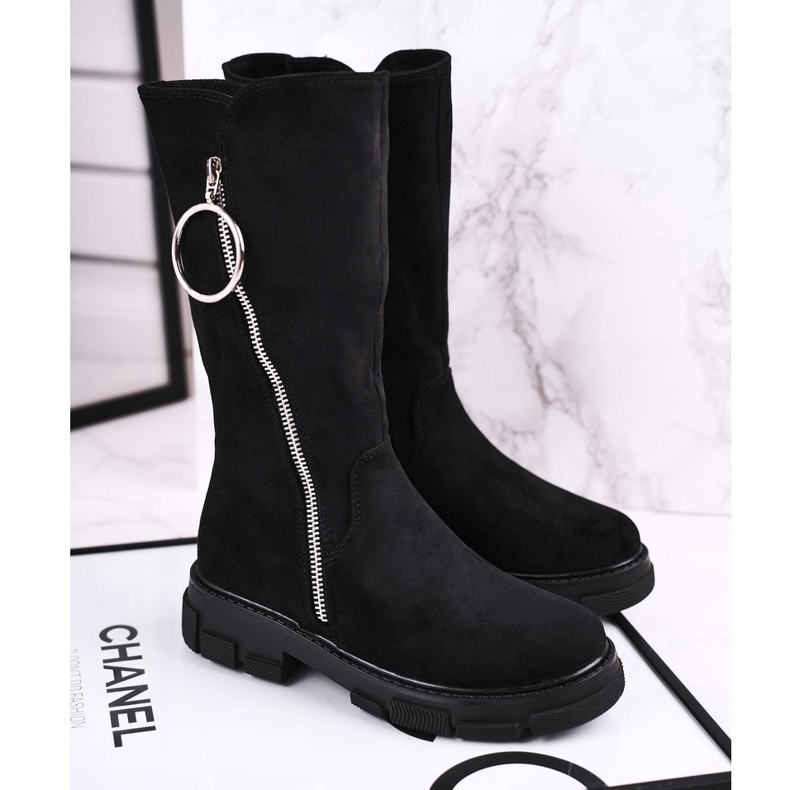 Apawwa Dječje visoke čizme antilop zagrijane crne Norabel crno crno 2