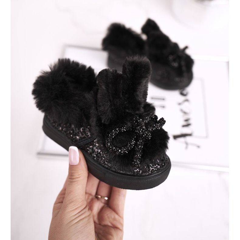 FRROCK Dječje crne tople tenisice Mumi crno 1