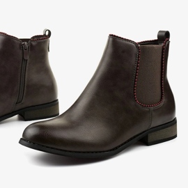 Sive ravne čizme Jodhpur s gumicom 20Y8031-1 siva 1