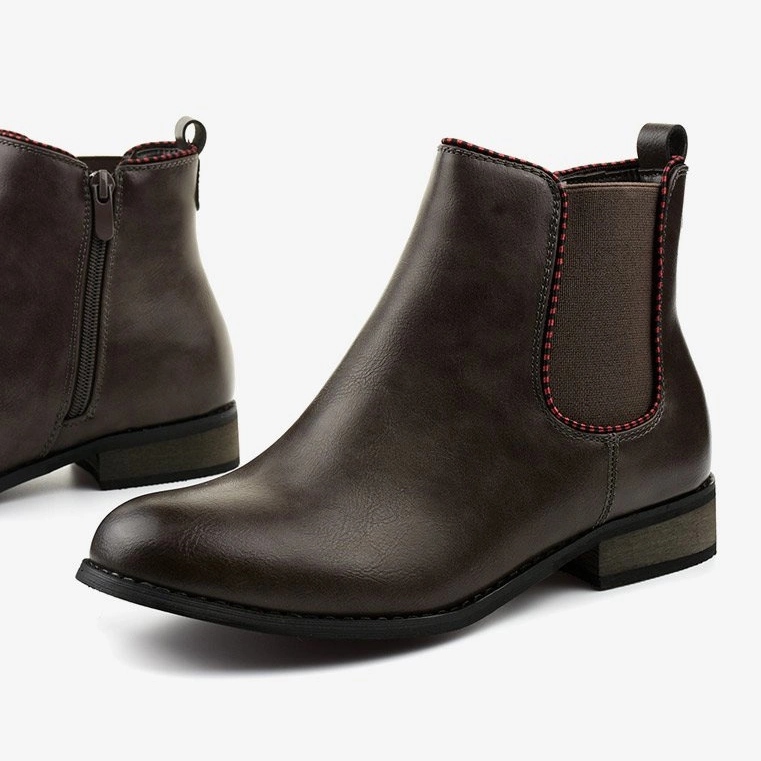 Sive ravne čizme Jodhpur s gumicom 20Y8031-1 siva 1