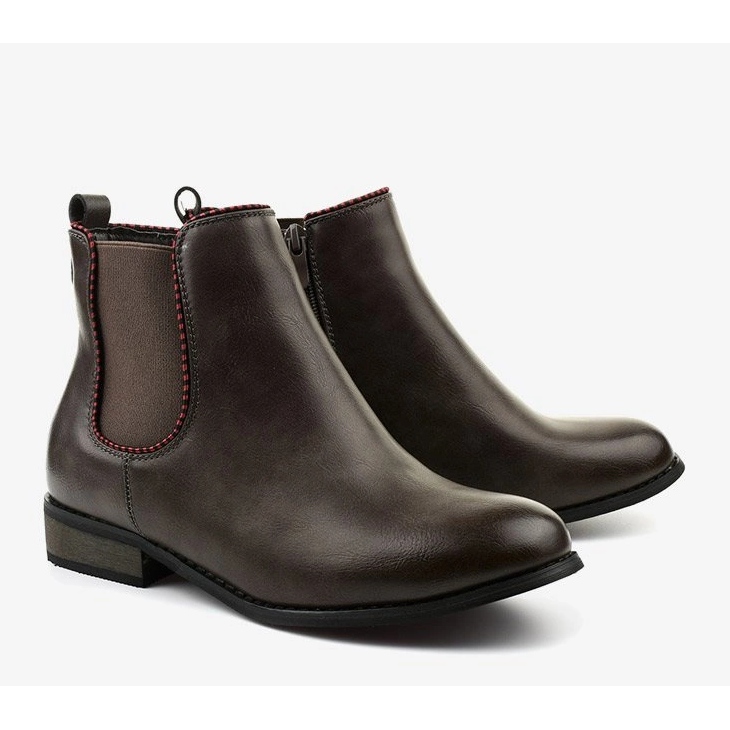 Sive ravne čizme Jodhpur s gumicom 20Y8031-1 siva 2