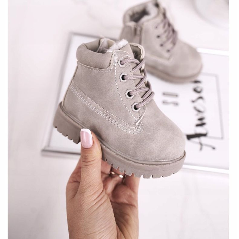 FRROCK Dječje tople čizme za hvatanje sive boje Dexter siva 2