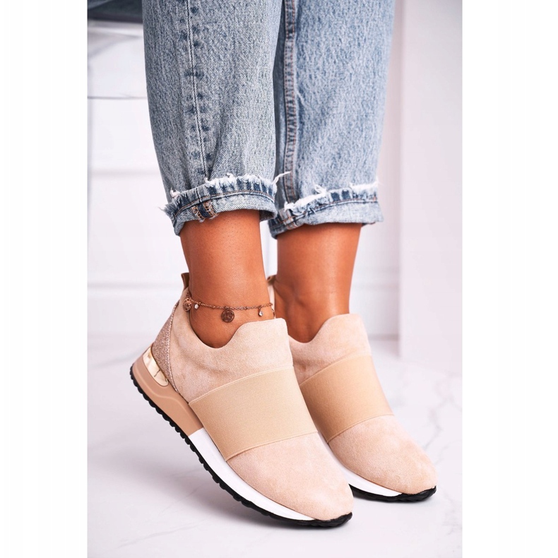 FB2 Ženske sportske cipele Tenisice Slip-on Bež Recite nešto 1