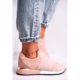 FB2 Ženske sportske cipele Tenisice Slip-on Pink Reci nešto bež ružičasta 4