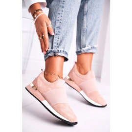 FB2 Ženske sportske cipele Tenisice Slip-on Pink Reci nešto bež ružičasta 1
