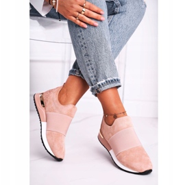 FB2 Ženske sportske cipele Tenisice Slip-on Pink Reci nešto bež ružičasta 2