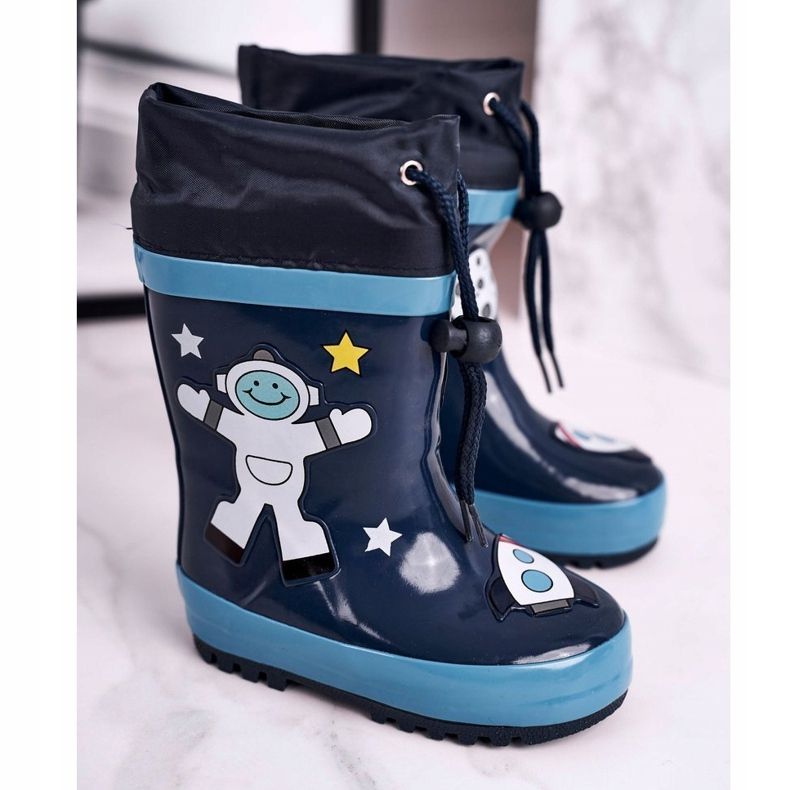 Apawwa Galoše mornarsko -plavog kozmonauta Mordeso bijela tamnoplava 1