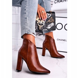 Marquiiz Ženske čizme na visoku petu Camel Rise Up smeđa 1