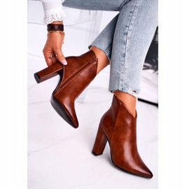 Marquiiz Ženske čizme na visoku petu Camel Rise Up smeđa 2