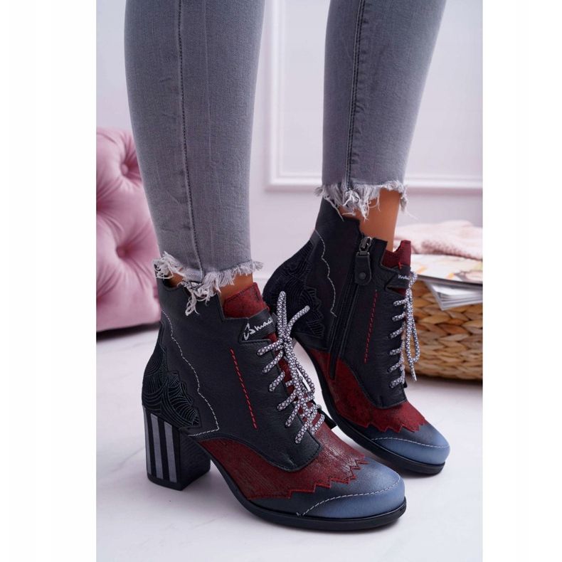 Ženske kožne čizme Maciejka Crne 03190 crno raznobojna 1