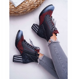 Ženske kožne čizme Maciejka Crne 03190 crna višebojan 3