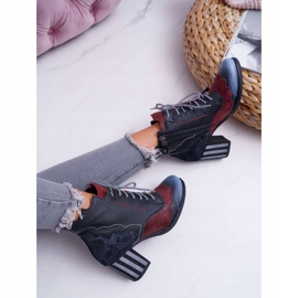 Ženske kožne čizme Maciejka Crne 03190 crna višebojan 4