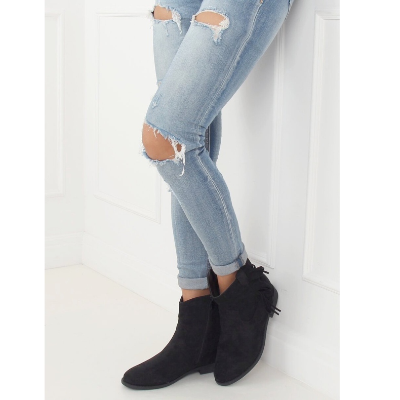 Crne čizme u stilu Boho, crne 688-A99 Crne crno 1