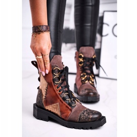 Ženske čizme kožne Maciejka Red 04184-29 / 00-3 smeđa višebojan 2