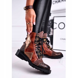 Ženske čizme kožne Maciejka Red 04184-29 / 00-3 smeđa višebojan 1