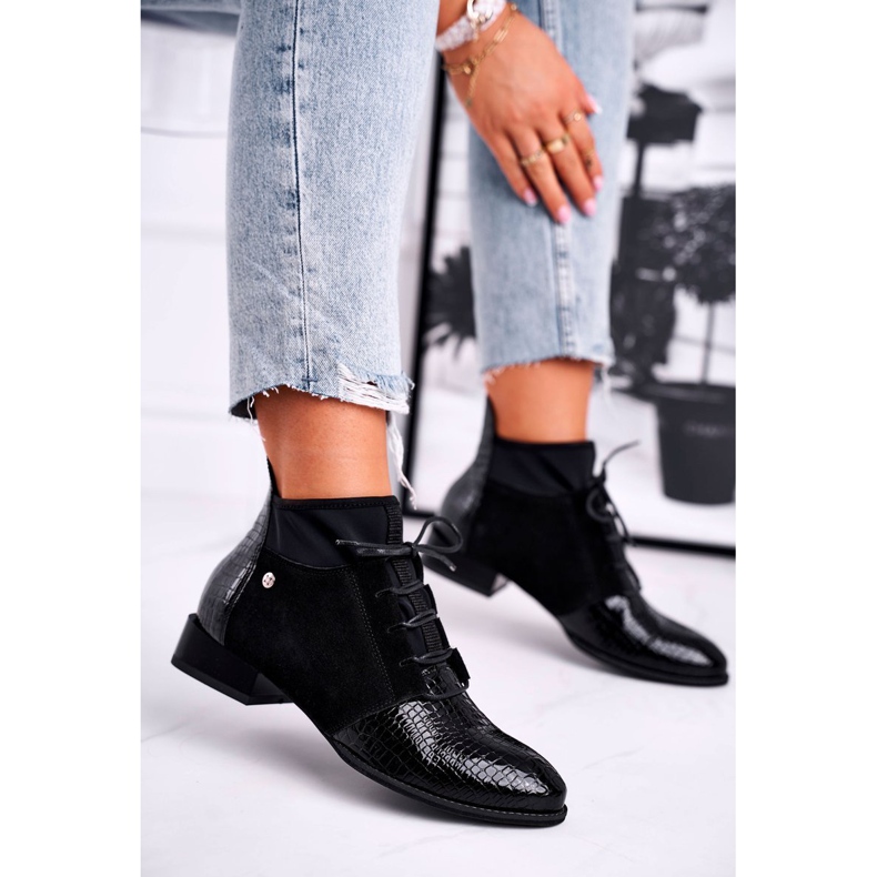 Ženske čizme kožne Maciejka crne 04744-20 crno 1