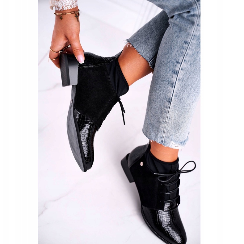 Ženske čizme kožne Maciejka crne 04744-20 crno 2