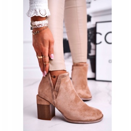 MSMG Ženske čizme na štiklu Cut Khaki Meliori Dream kaki 2