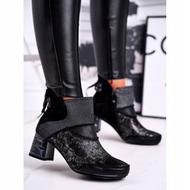 Ženske tople kožne čizme Maciejka Navy Blue 03790-20 tamnoplava 1