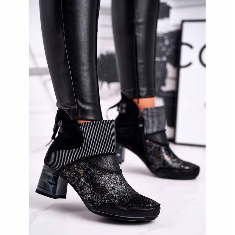 Ženske tople kožne čizme Maciejka Navy Blue 03790-20 tamnoplava 1