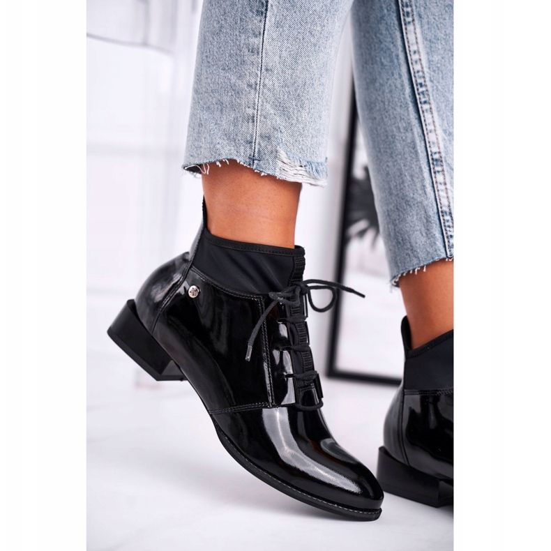 Ženske čizme kožne Maciejka crne 04744-01 crno 2