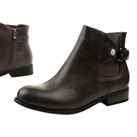 Sive ravne gležnjače s elastičnom trakom i patentnim zatvaračem 20Y8035-1 siva 1