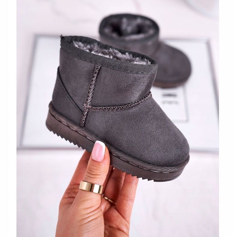 Tople dječje snježne čizme za mlade Grey Gooby siva 1