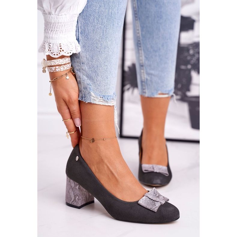 Ženske pumpe Maciejka Suede Graphite 3356A-43 / 00-1 raznobojna 1