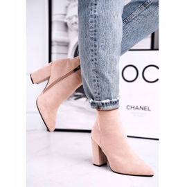 FW1 Ženske čizme na visoku petu, antilop bež morskih pasa 2