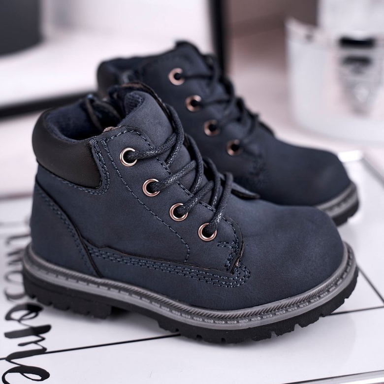 Apawwa Dječje dječačke planinarske čizme tamnoplave boje Moa mornarsko plava 1