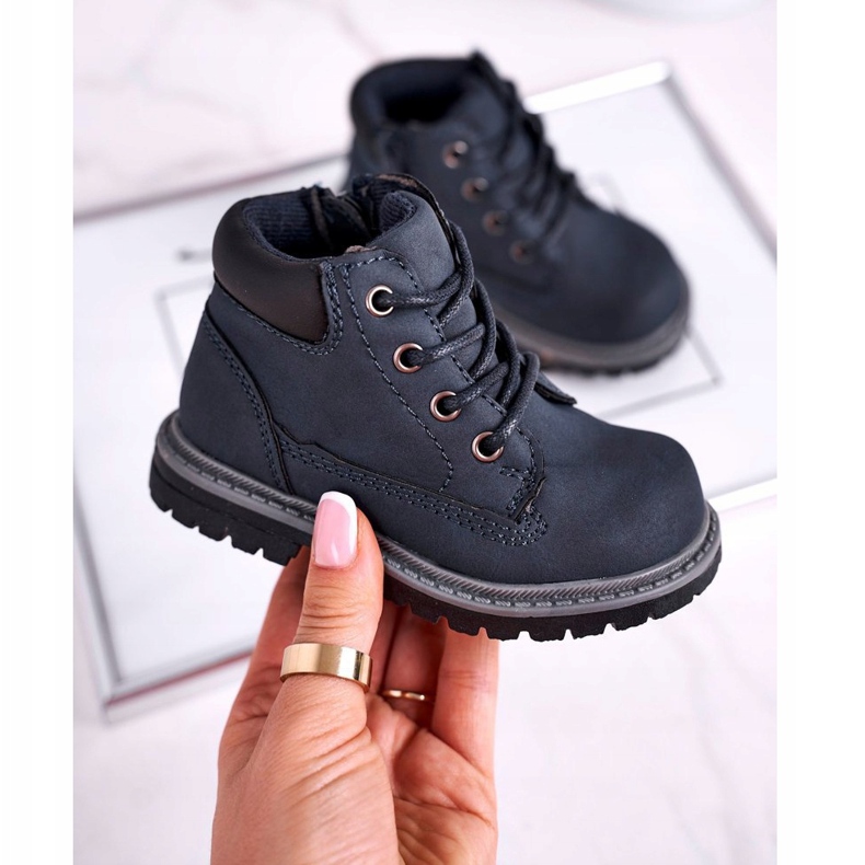 Apawwa Dječje dječačke planinarske čizme tamnoplave boje Moa tamnoplava 2