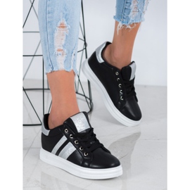 SHELOVET Sportske cipele na klin crna 2