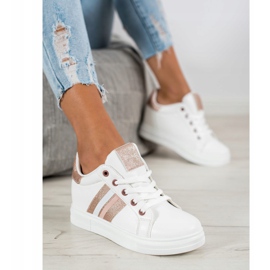 SHELOVET Sportske cipele na klin bijela 1